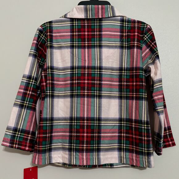 Macys Pajama Set Toddler 2T-3T Stewart Plaid Festive Holiday Lounge Comfy Cozy - Picture 5 of 8